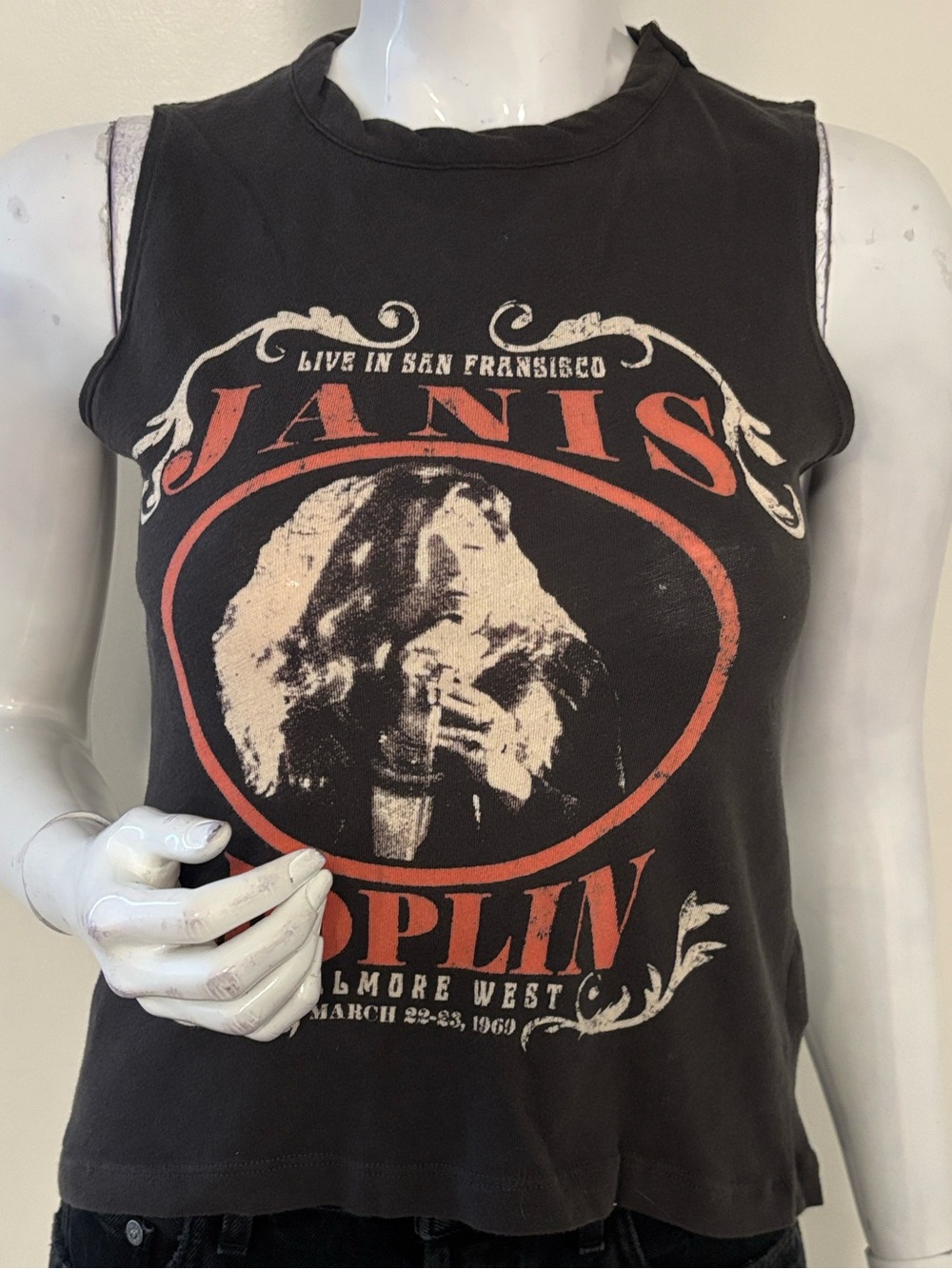 Chaser Janis Joplin Live at Fillmore San Francisco Graphic Print Concert Tank